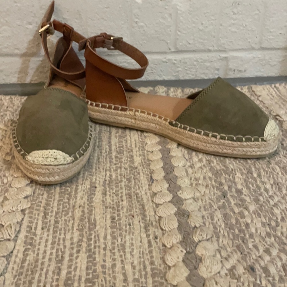 Old Navy Green and Brown Espadrilles Flats